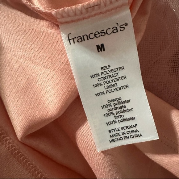 Francesca's Collections Strapless Peach Dress - Picture 4 of 4